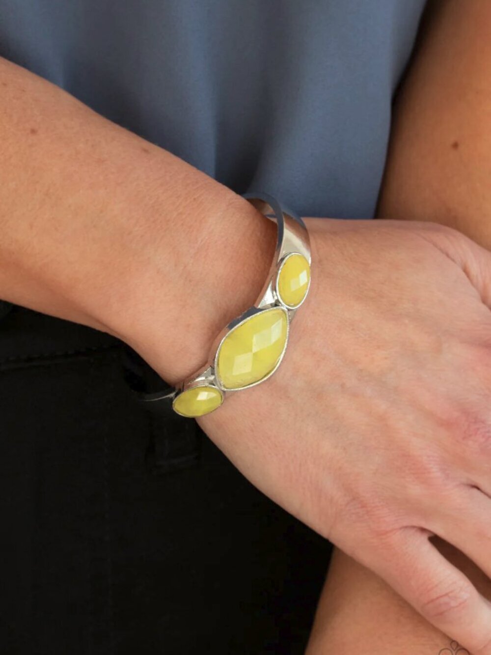 Paparazzi Jewelry Accessories - Next Stop, Olympus! - Yellow Bracelet - Vintage